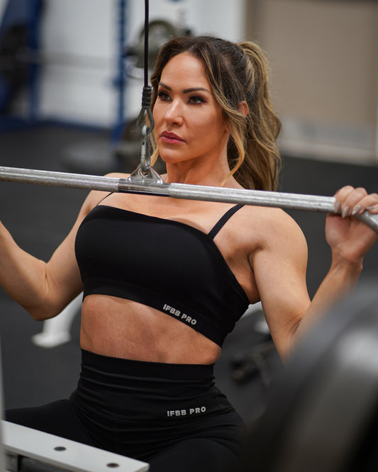 IFBB PRO Two Strap Sports Bra / black